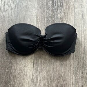 VS Victoria’s Secret Black Strapless Bandeau bra bikini swimsuit Top 34 D